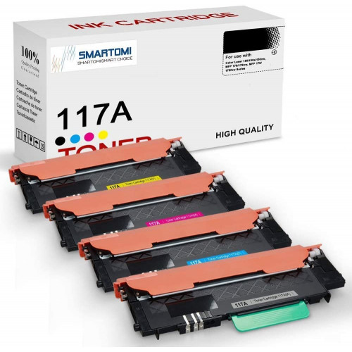 Cartouche de toner compatible 117A W2070A W2071A W2072A W2073A SMARTOMI HP 4PK KCMY (avec puce)