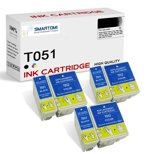 6 cartouches d'encre compatibles SMARTOMI Epson T051 T052