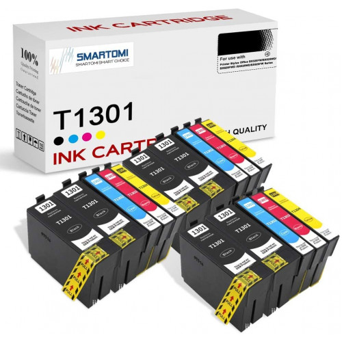 Cartouches d'encre compatibles SMARTOMI Epson T1301 T1302 T1303 T1304 T1306 15PK (6K 3C 3M 3Y)